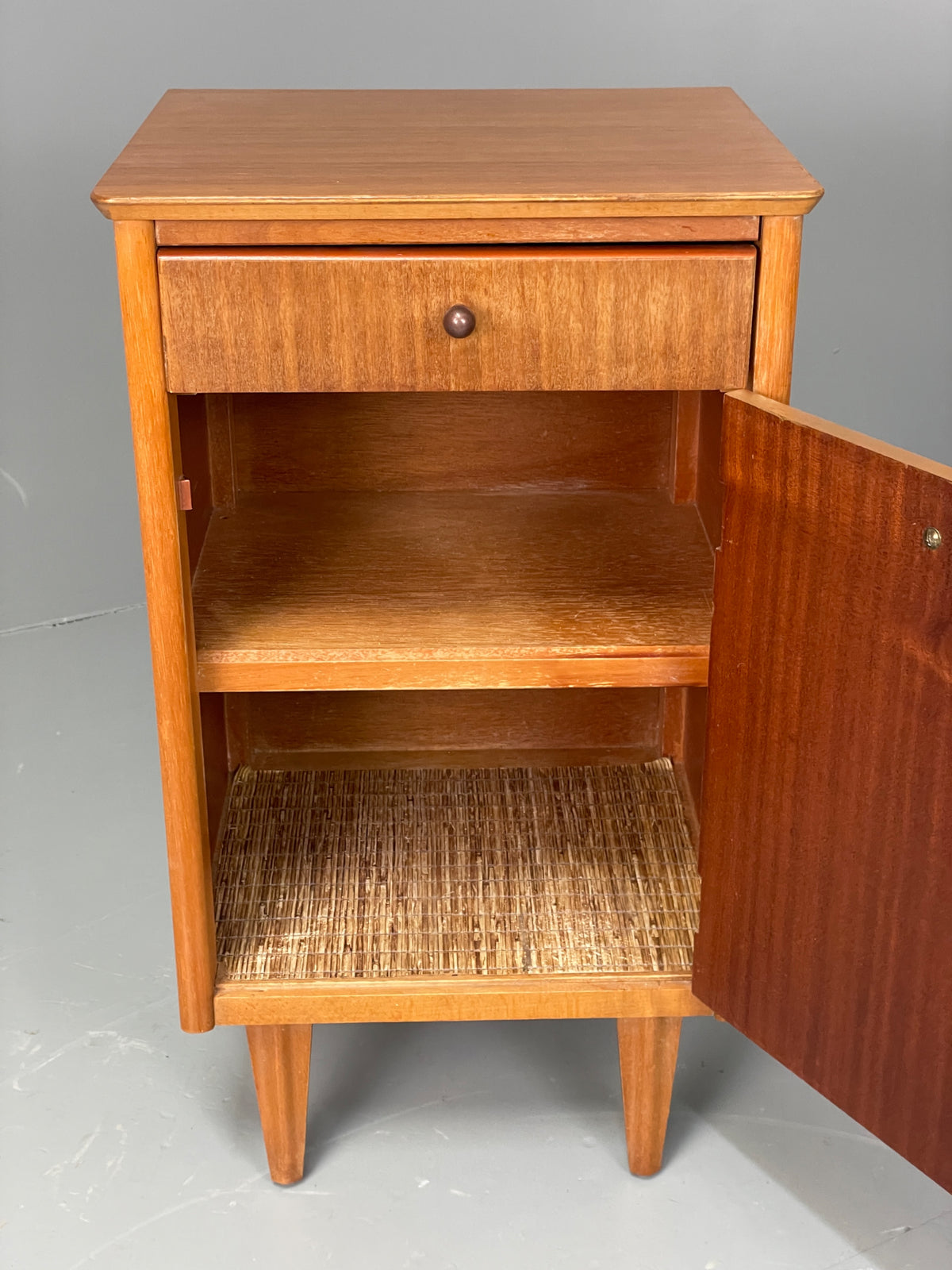 Vintage 1950s Bedside Cabinet By Lebus Oak Mid Century Retro Drawer EB12947