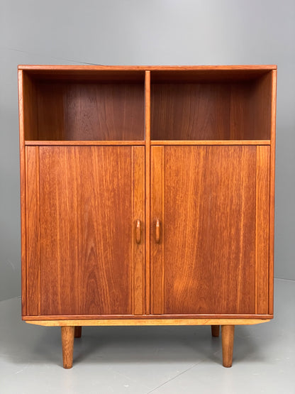 Vintage Teak Cabinet Danish 1970s Retro Mid Century Shelving Cupboard EB12964