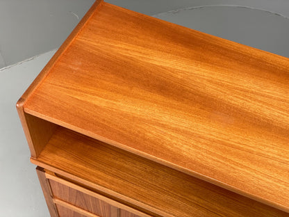 Vintage Teak Media Unit Tv Nathan Squares Design Retro EB11973