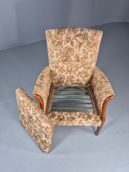 Vintage Parker Knoll Retro 1960s Armchair Floral Upholstery Beech Frame EB12167