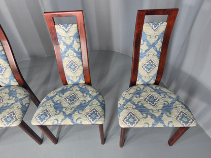 6 Vintage Danish 1980s Dining Chairs Retro Post Modern EB12264