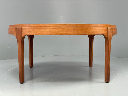 Vintage Circular Coffee Table By Stonehill 1960s Retro Teak Quartered EB12200
