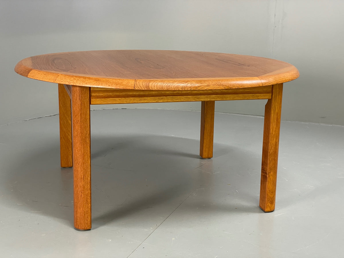 Vintage Teak Coffee Table Round Danish Retro Mid Century EB13096