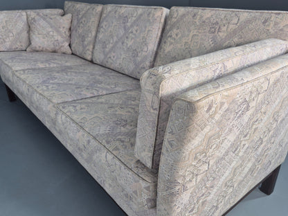 Vintage 3 Seater Sofa 1980s Danish Design Geometric Pattern Retro MCM Eb12581