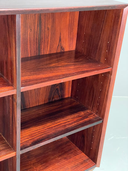 Vintage 1960s Danish Bookcase By Brouer Darkwood Mid Century Shelving EB12064
