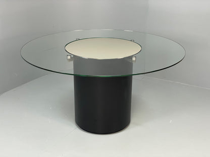 Circular Glass Dining Table By BoConcept Lazy Suzan Black Ash Modern EB12883