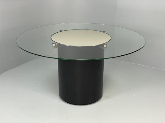 Circular Glass Dining Table By BoConcept Lazy Suzan Black Ash Modern EB12883
