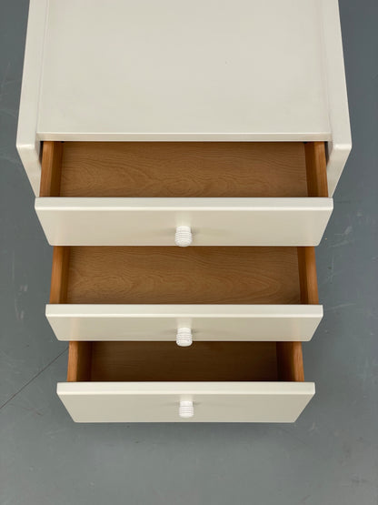 Vintage Hülsta Bedside Cabinet Chest of Drawers White 1990s EB12283