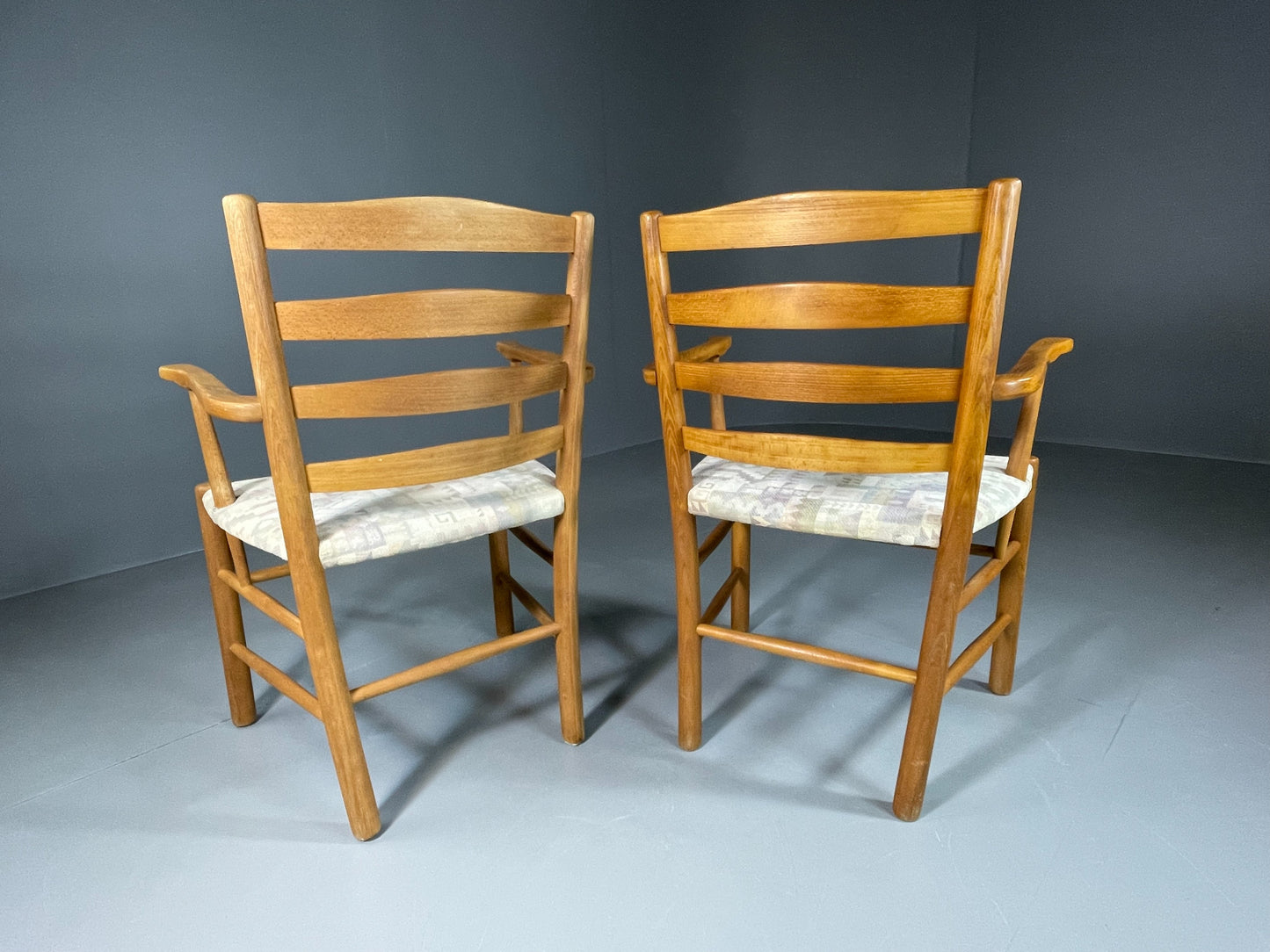 2 Vintage Kaare Klint Church Chairs Fritz Hansen 1930s Retro MCM  EB06017
