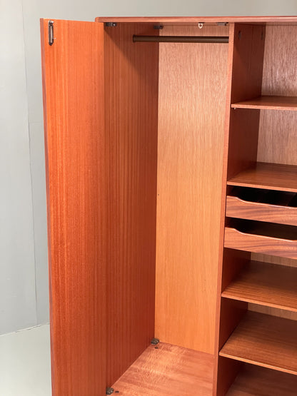 Vintage G-Plan Teak Wardrobe Clothes Rail Shelves Mid Century EB12206
