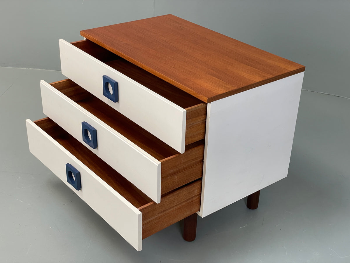 Vintage Chest Of Drawers By Uniflex Teak Retro 1960s Mid Century White EB12962