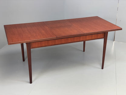 Vintage Teak Dining Table Extending Mid Century 1960s Retro Rectangular EB12952