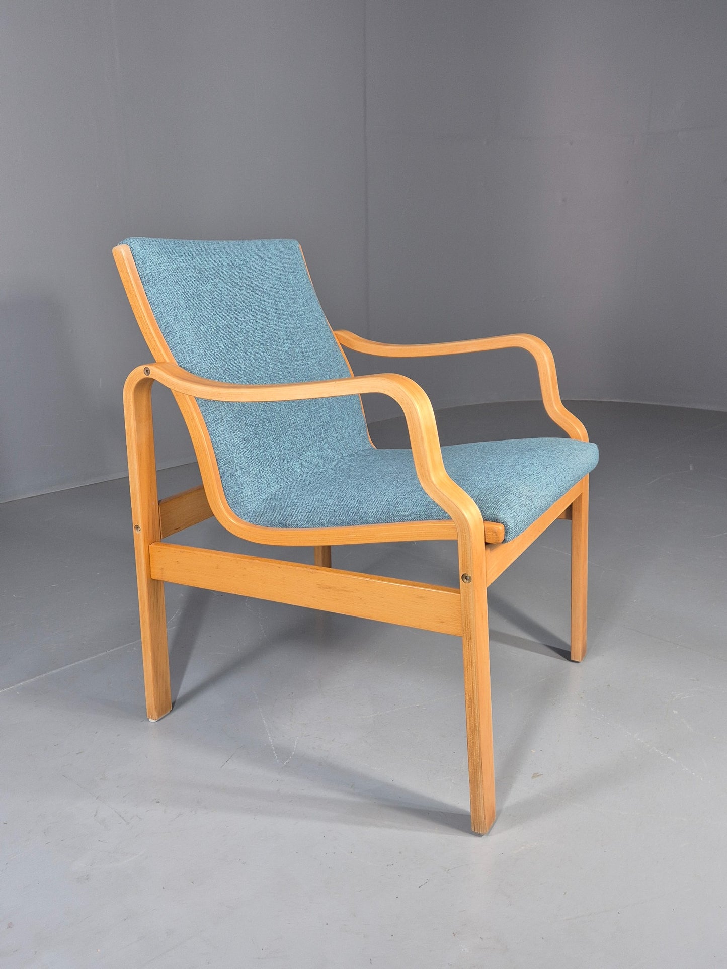 Vintage Danish Bentwood lounge chair fasterup New Upholstery Retro 1970s EB12001