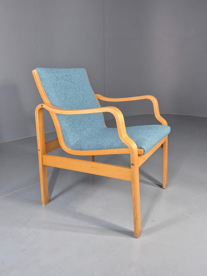 Vintage Danish Bentwood lounge chair fasterup New Upholstery Retro 1970s EB12001