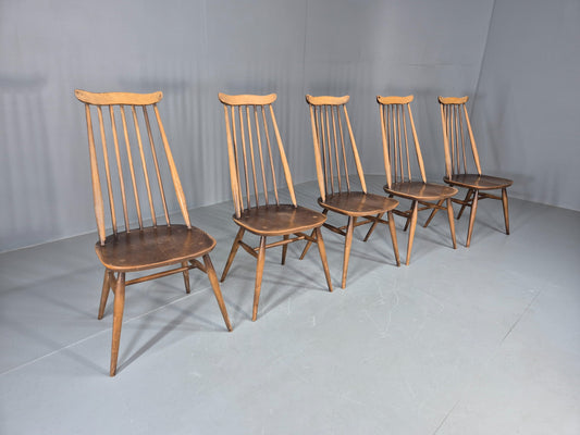 5 Vintage Ercol Goldsmith chairs 1970s Originals EB12464