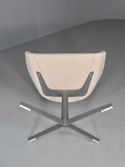 Vintage Swivel Tub Chair Hitch Mylius Modern Design Retro Cream EB12846