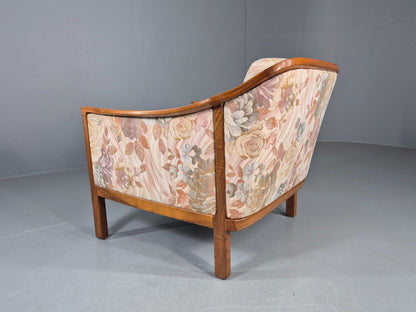 Vintage Mid Century Lounge Chair 1960 Swedish Brdr Andersen Retro Floral EB11131