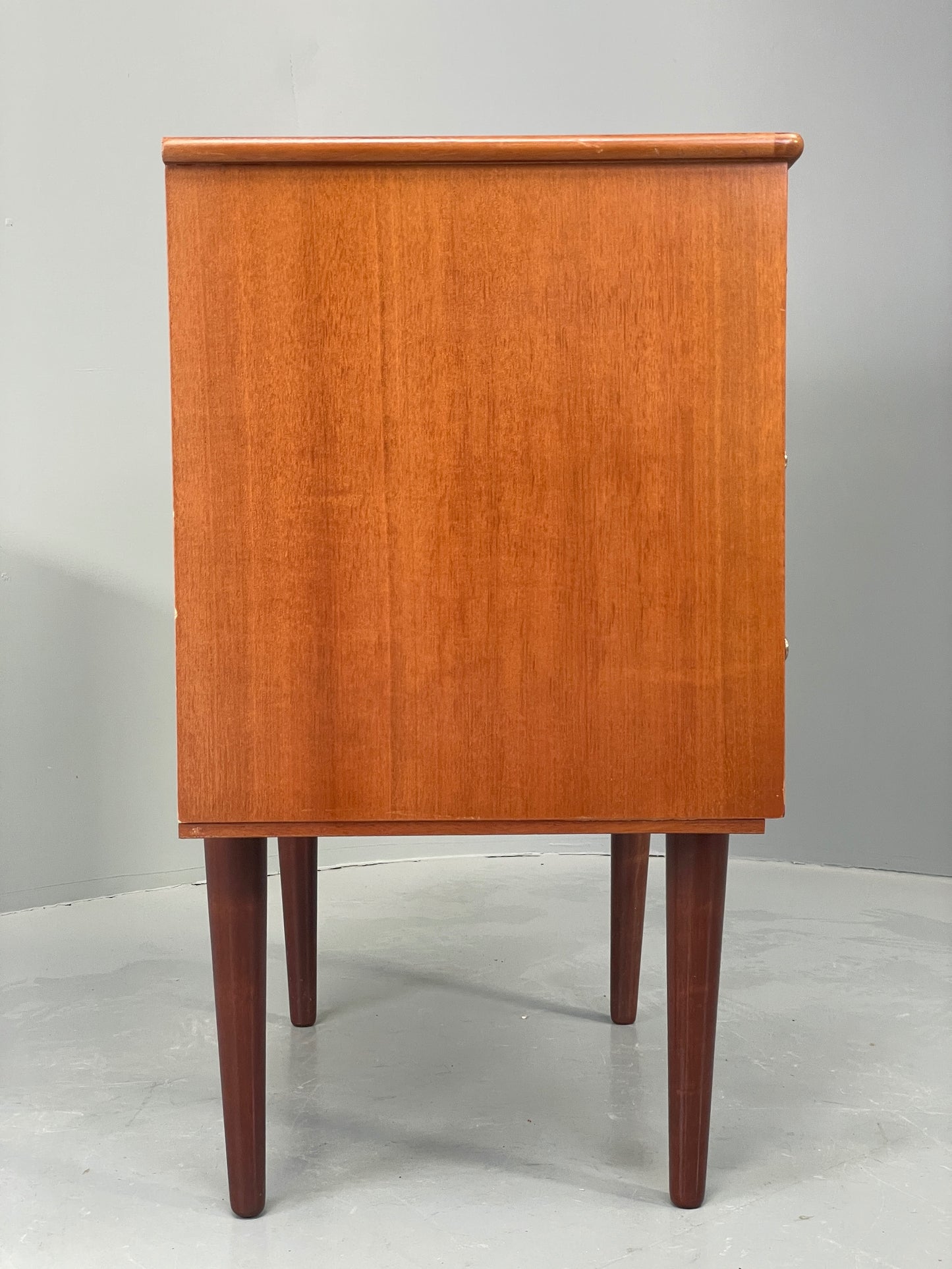 Vintage 1970s Bedside Cabinet Chest Of Drawers Cherry Wood Retro EB12296