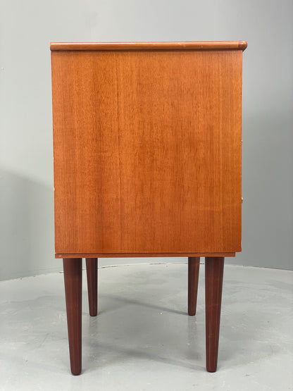 Vintage 1970s Bedside Cabinet Chest Of Drawers Cherry Wood Retro EB12296