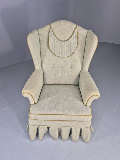 Vintage Danish Wing Back Armchair Cottage Style 1960s Retro Classic EB12672
