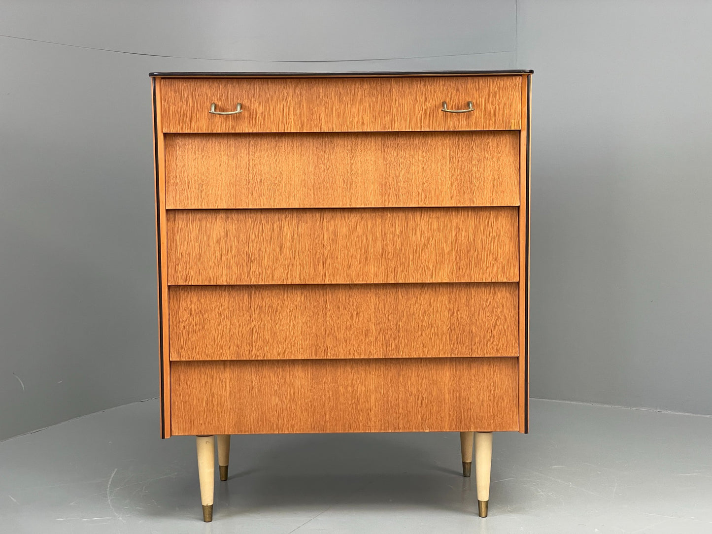 Vintage Chest Of Drawers Avalon Oak 1960s Mid Century Retro EB12198