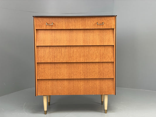 Vintage Chest Of Drawers Avalon Oak 1960s Mid Century Retro EB12198
