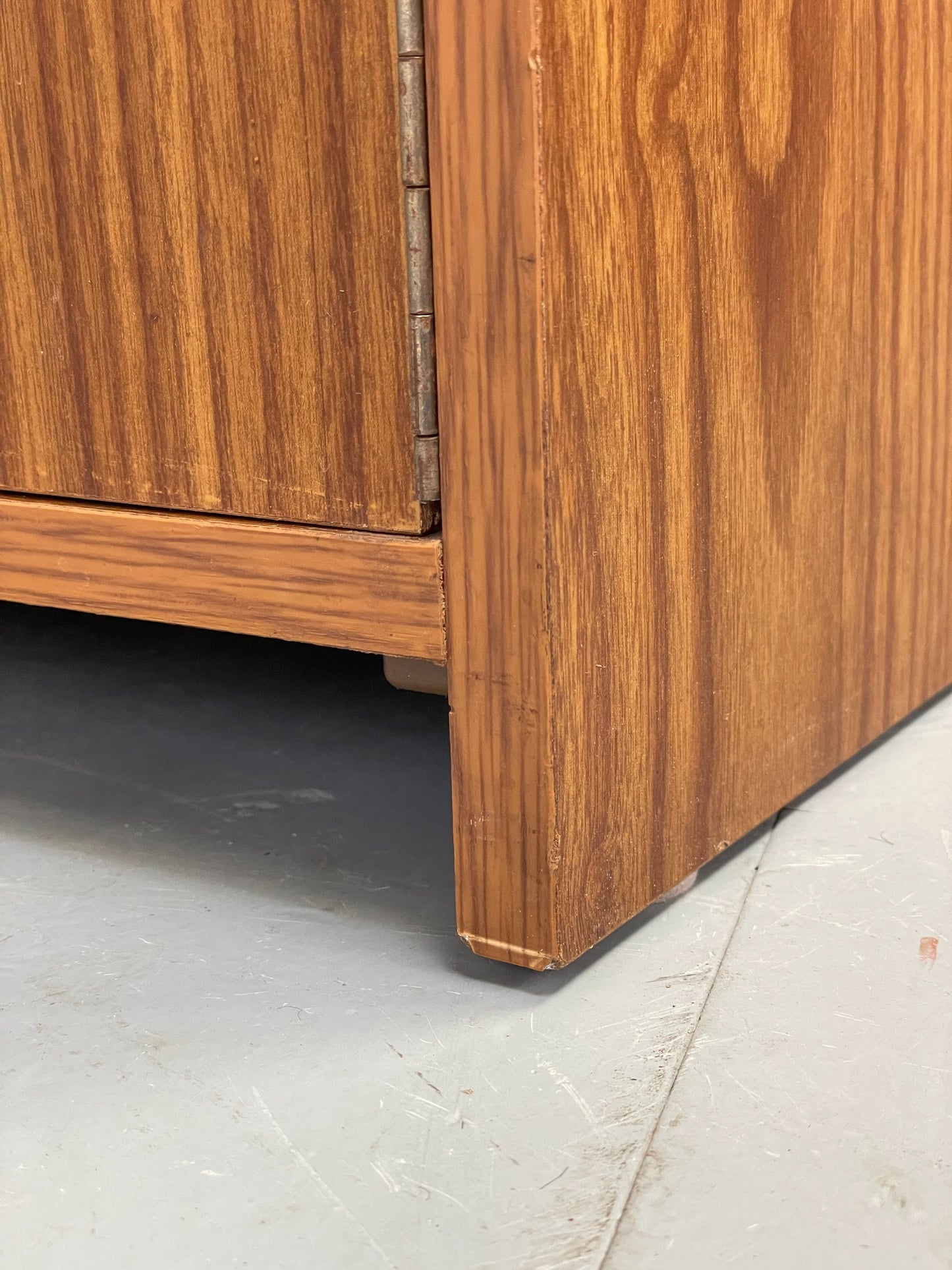 Vintage 1970s Bedside Cabinet Mid Century Style Wood Effect Teak Handle EB12504