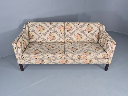 Vintage Danish 2 Seater Sofa 1970s Classical Floral Print Mid Century EB12540