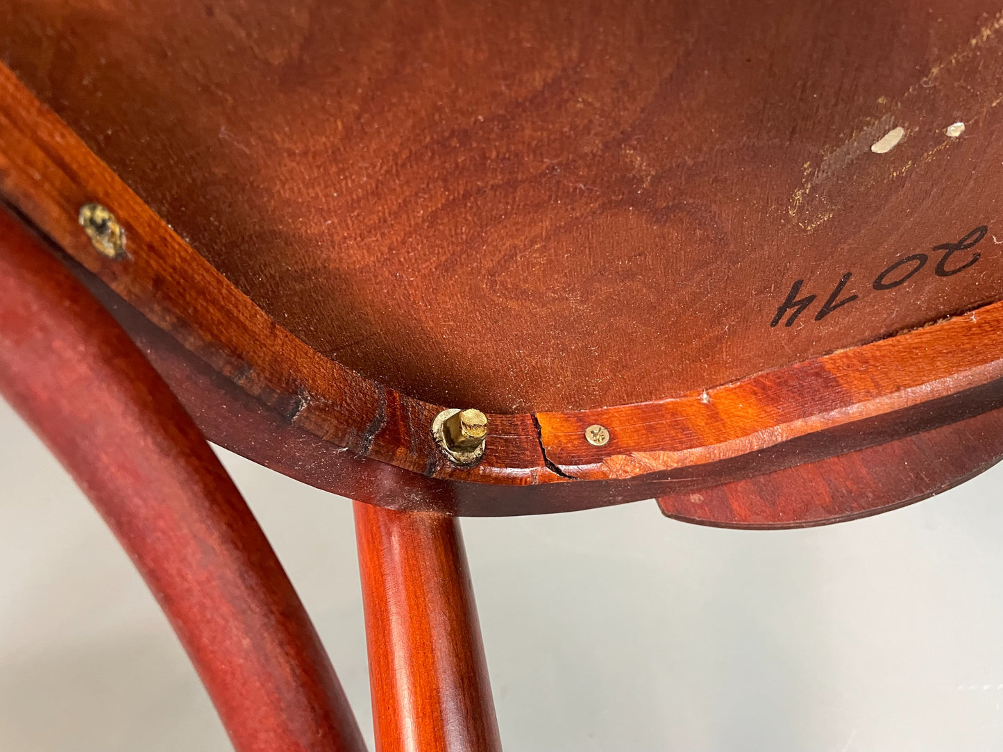 2 Bistro Chairs Thonet style Mahogany Colour Late Twentieth Century EB06253