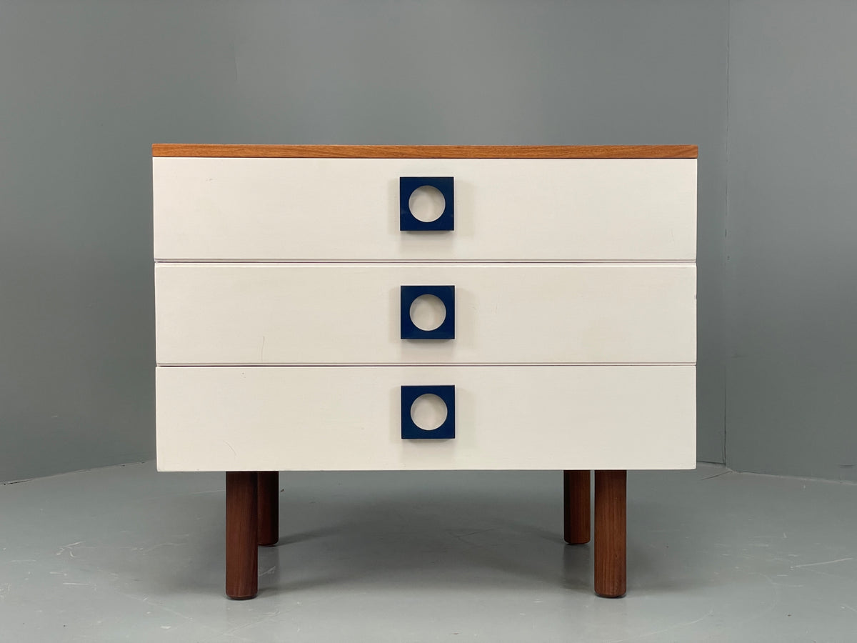 Vintage Chest Of Drawers By Uniflex Teak Retro 1960s Mid Century White EB12961