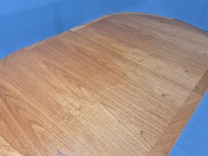 Vintage Oval Teak Dining Table Extending Parker Knoll 1980s Retro EB13140
