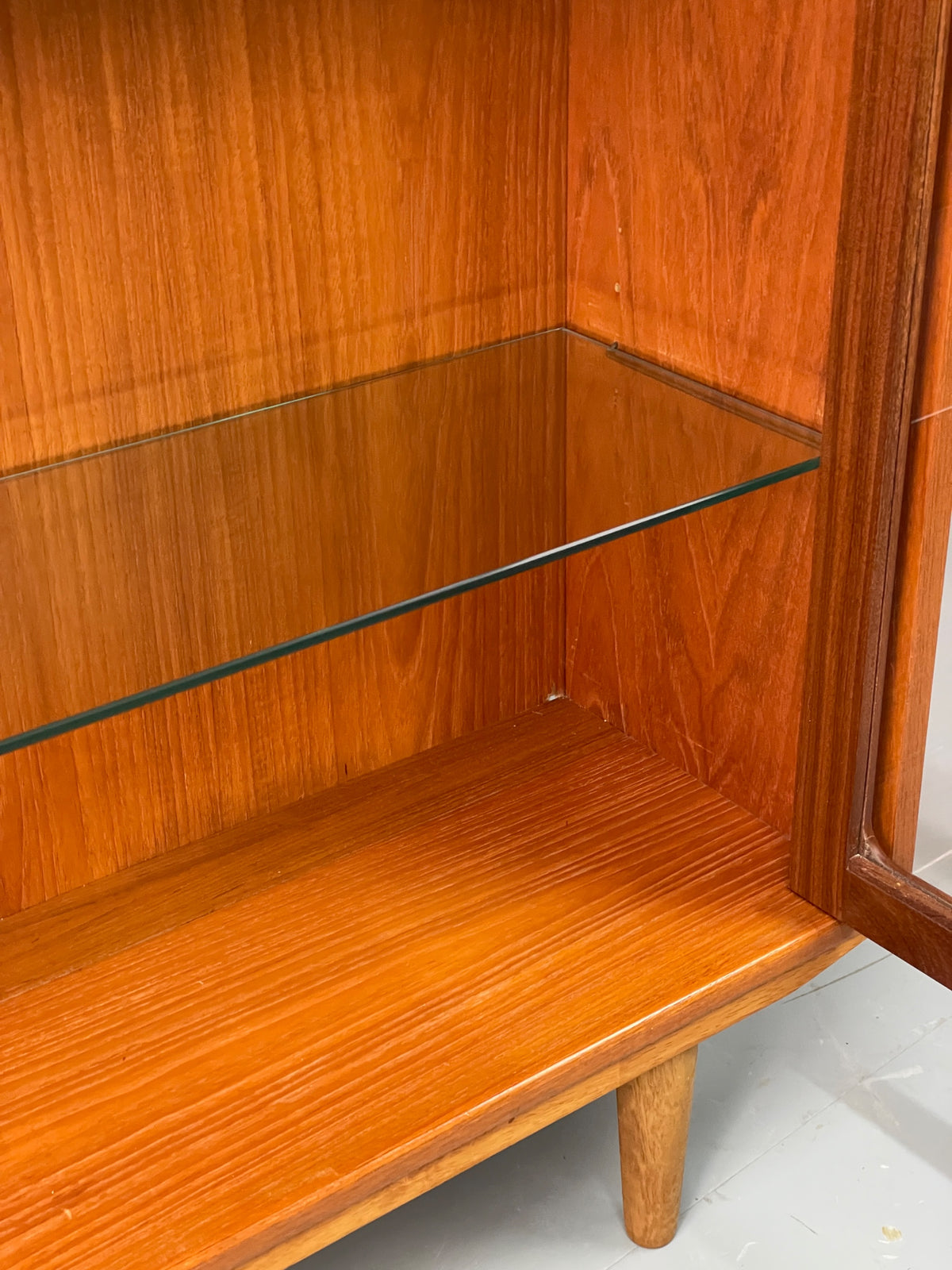 Vintage G Plan Bookcase Teak 1970s Glazed Doors Shelving Mid Century EB12972