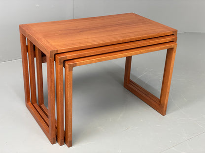 Vintage Kai Kristiansen Nesting Tables Teak Retro Danish 1960s EB11977