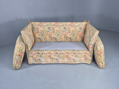 Vintage Danish 2 Seater Sofa Knole Style Drop End Floral Cotton EB12721