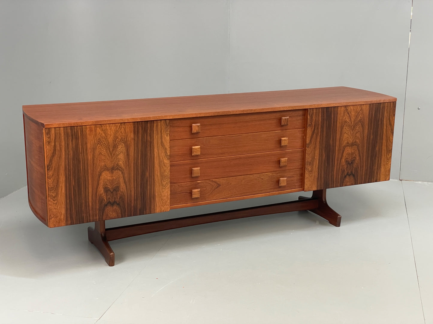 Vintage Teak Sideboard Vanson Mid Century 1960s Walnut Retro Shelving EB12881