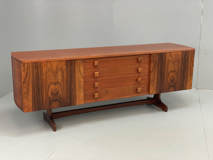 Vintage Teak Sideboard Vanson Mid Century 1960s Walnut Retro Shelving EB12881