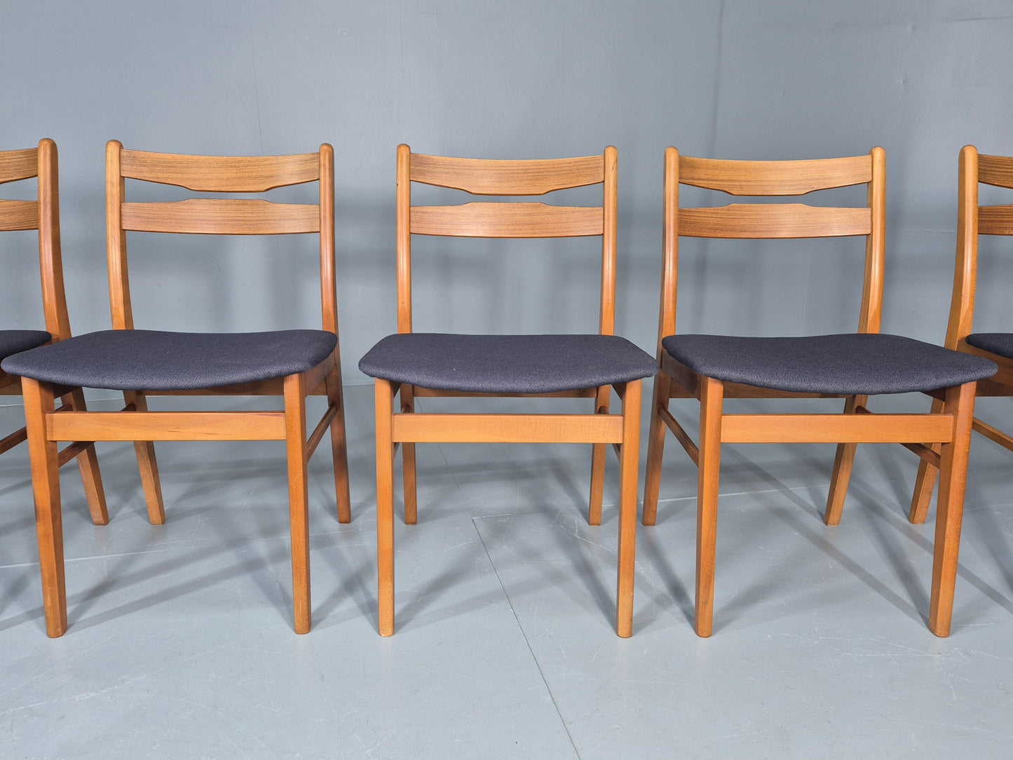 6 Vintage Danish Dining Chairs Farstrup Beech and Teak Retro 1960s EB12103