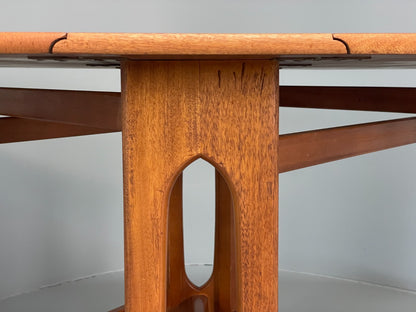 Vintage Teak Dropleaf Table By Jentique 1960s Oval Beech Retro EB11695 MWOO