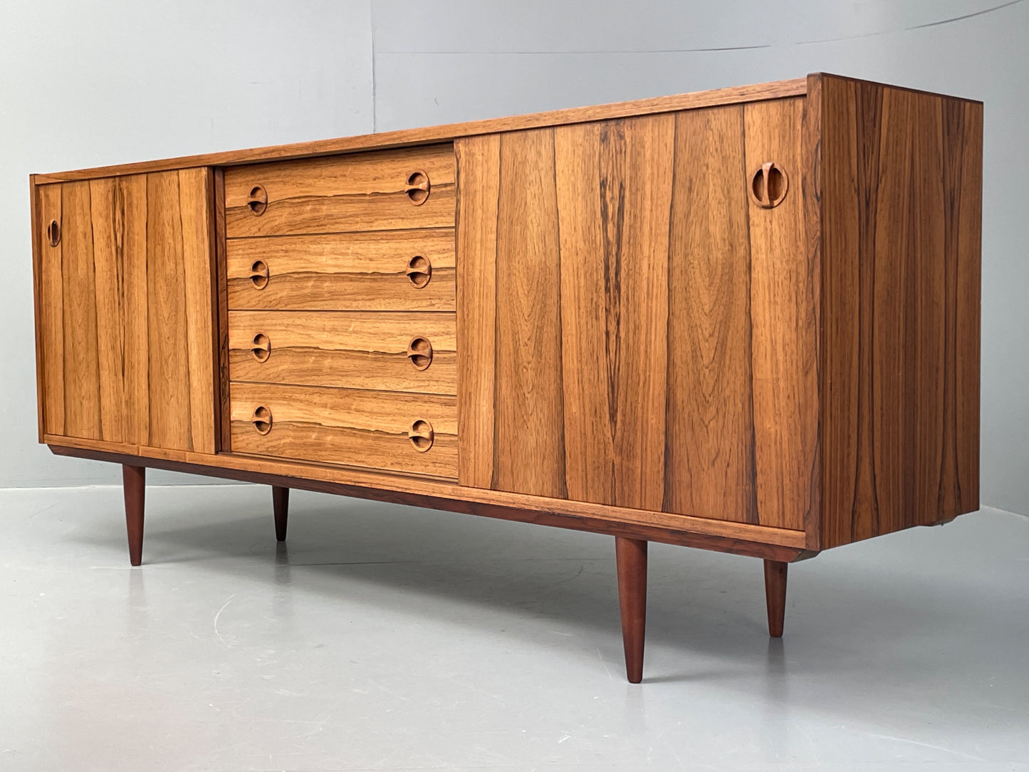 Vintage 1970s Danish Sideboard Mid Century Retro Shelving Drawers EB12331