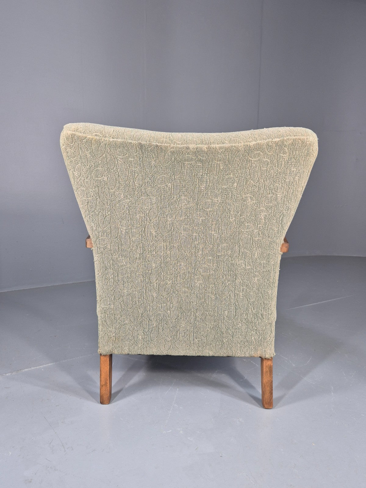 Vintage Art Deco Danish Armchair Beech Frames Original Upholstery EB11956