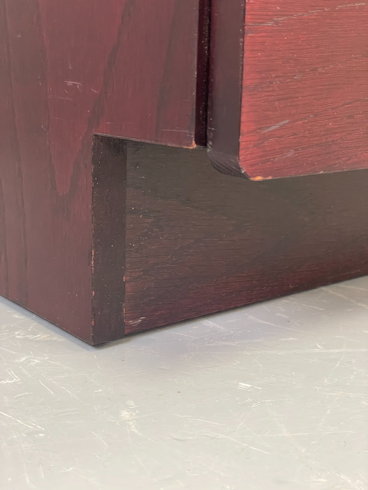 Vintage TV Unit Drawer By Beaver & Tapley Dark Red Oak 1980s EB12197