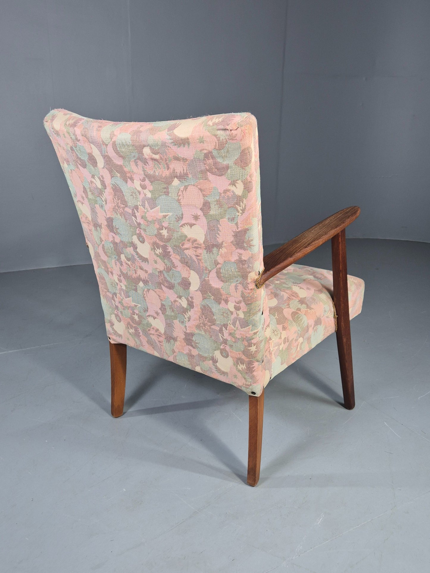 Vintage Danish Lounge Chair 1960s Mid Century Design Teak Frame EB12732
