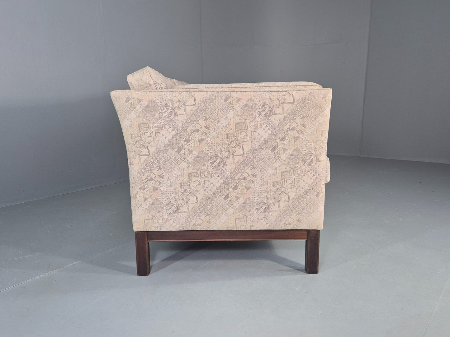 Vintage 3 Seater Sofa 1980s Danish Design Geometric Pattern Retro MCM Eb12581
