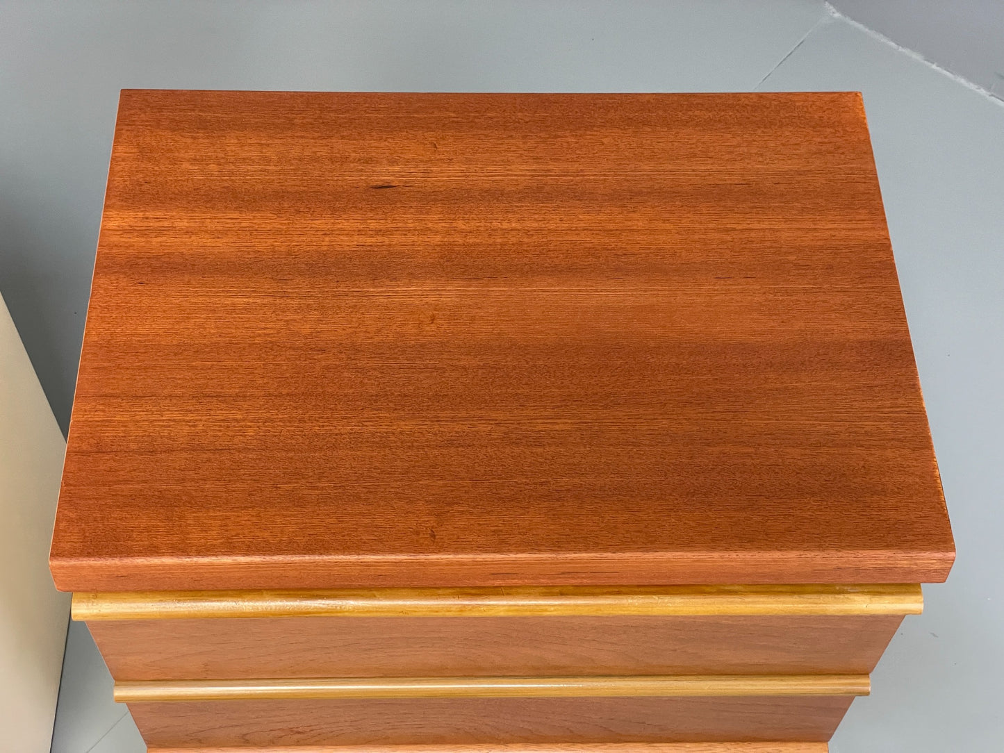 Vintage Bedside Cabinets Teak Pair Chest Of Drawers Retro 1970s White EB12625