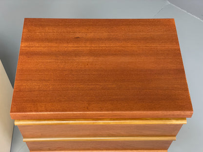 Vintage Bedside Cabinets Teak Pair Chest Of Drawers Retro 1970s White EB12625