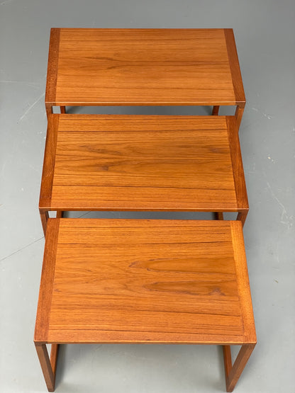 Vintage Kai Kristiansen Nesting Tables Teak Retro Danish 1960s EB11977