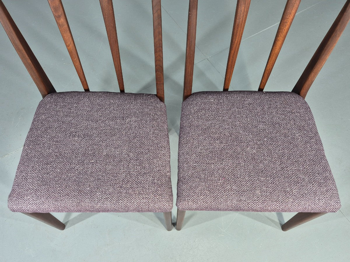 2 Vintage Teak Dining Chairs A Younger J Herbert Design 1970s New Seats EB11768