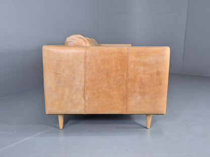 Vintage 2.5 Seater Sofa Danish Style Modern Design Tan Leather EB12482