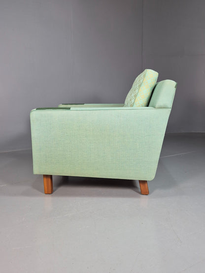 Vintage Mid Century Lounge Chair 1960s SwedishDux Green Retro EB07716