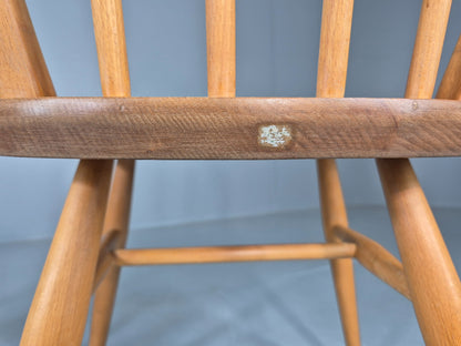 2 Ercol Windsor Chairs Elm and Beech 4 Stick Model 1960s Retro EB12269